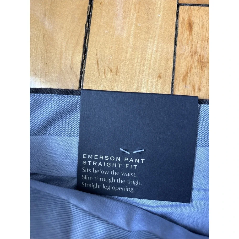 Banana Republic Emerson Pants Mens 31x34 Gray Straight Fit Nova Fides Wool Blend
